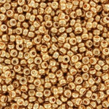 Miyuki rocailles Perlen 11/0 - Galvanized yellow gold 11-1053